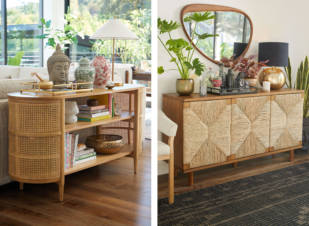 Natural fiber dining store chairs