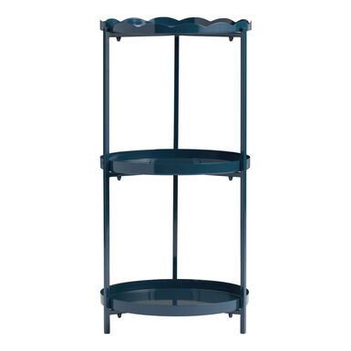 Iris Dark Teal Metal Scalloped 3 Tier Storage Tower Iris Dark Teal Metal Scalloped 3 Tier Storage Tower