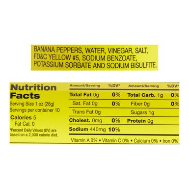 Marconi Mild Banana Pepper Rings Marconi Mild Banana Pepper Rings