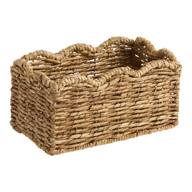 Daisy Rectangular Natural Seagrass Scalloped Rim Basket Daisy Rectangular Natural Seagrass Scalloped Rim Basket