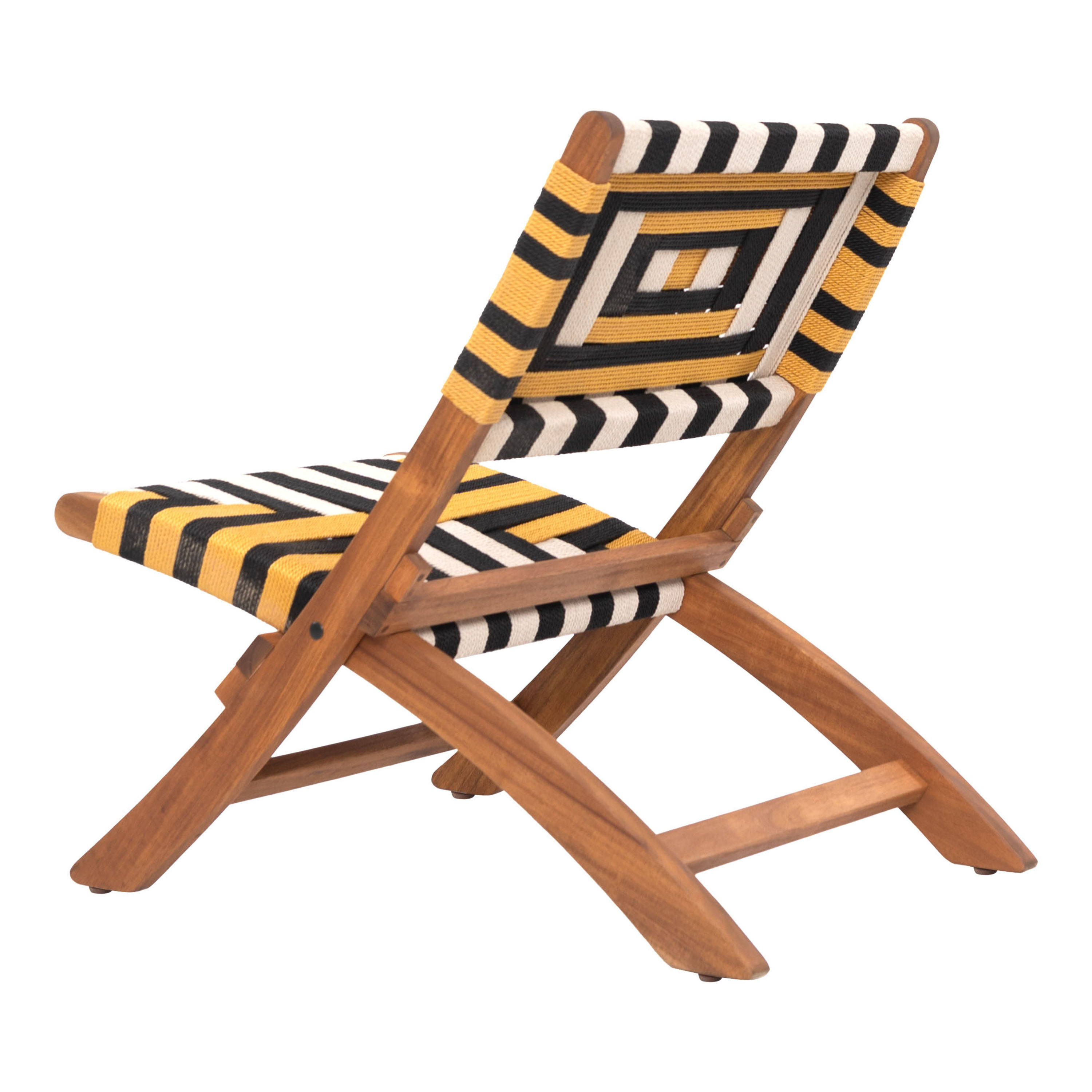 Megara Wood and Faux Rattan Folding Outdoor Chair image number 3