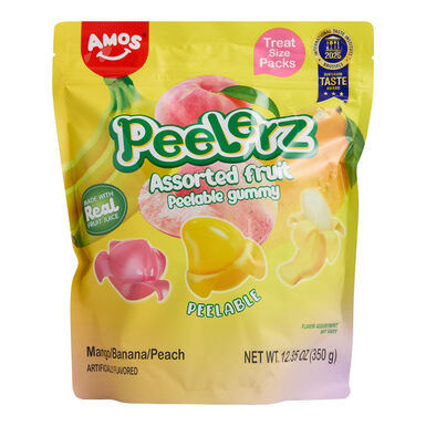 Amos Peelerz Assorted Fruit Gummy Candy Snack Packs 14 Count Amos Peelerz Assorted Fruit Gummy Candy Snack Packs 14 Count