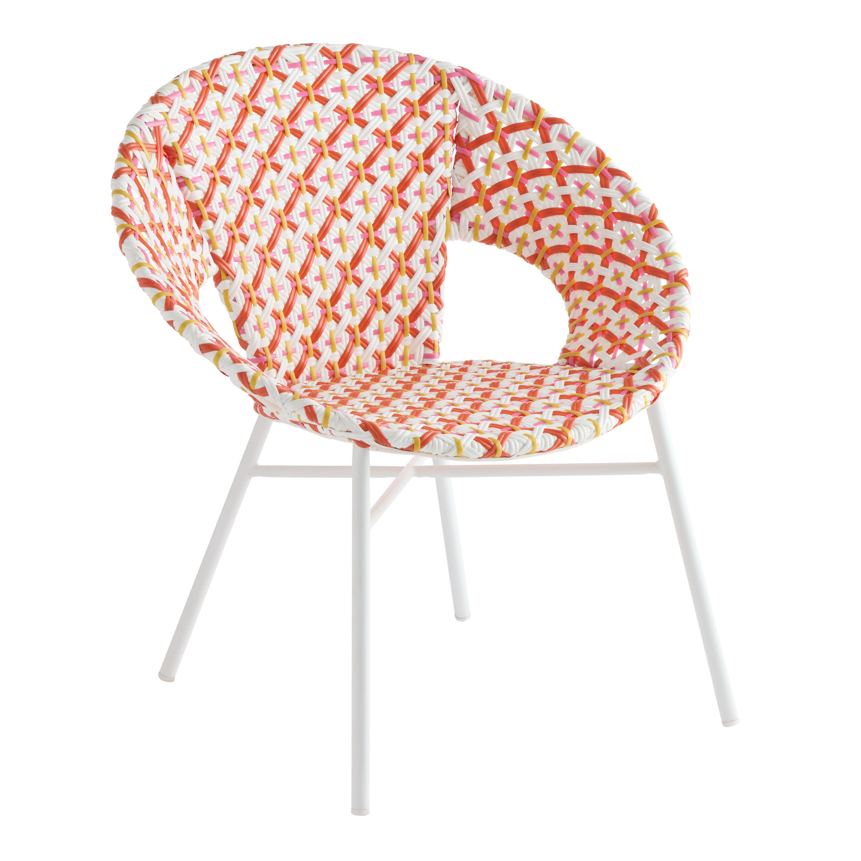 Camden Round All Weather Wicker Patterned Outdoor Chair image number 0