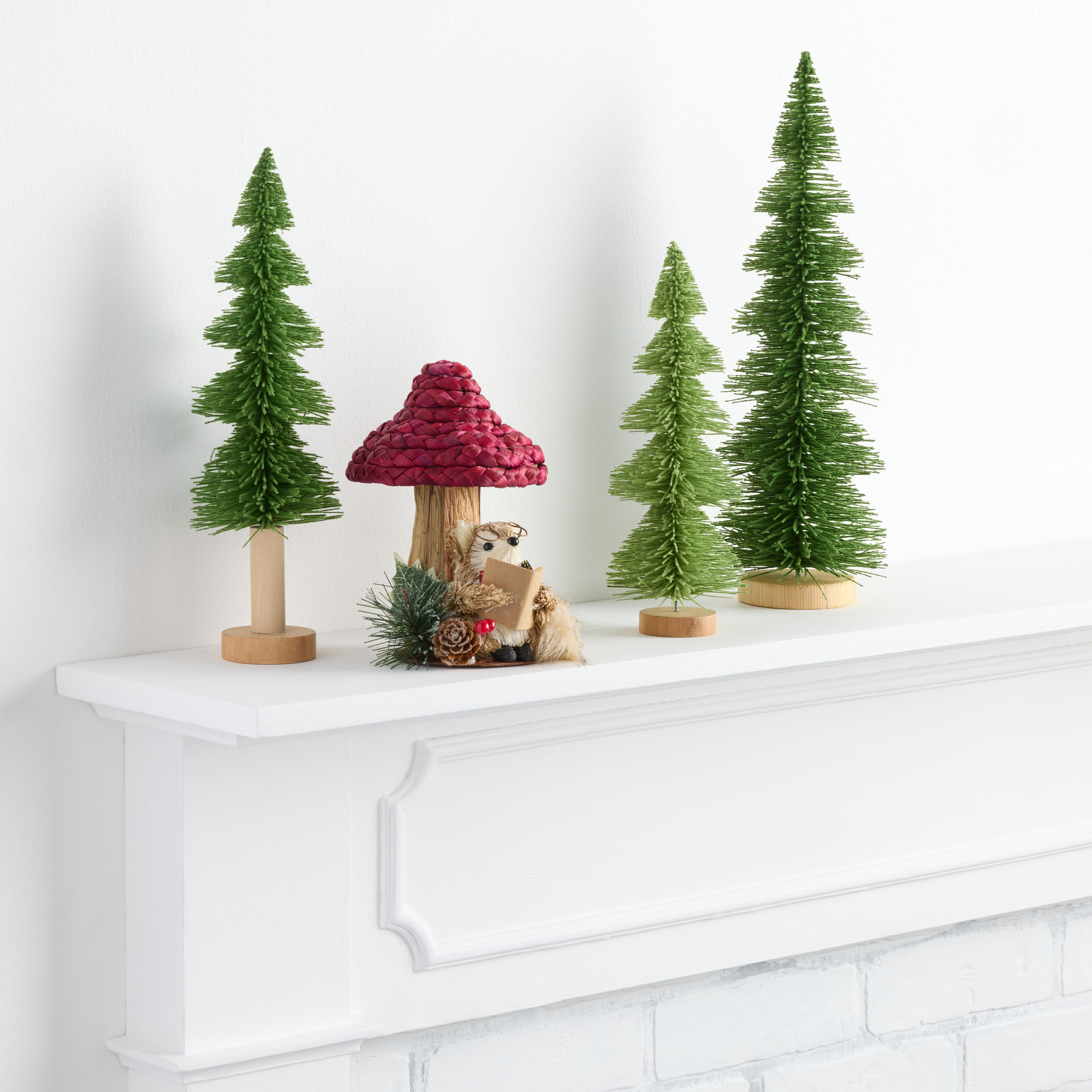 Natural Fiber Mushroom and Fox Decor image number 2