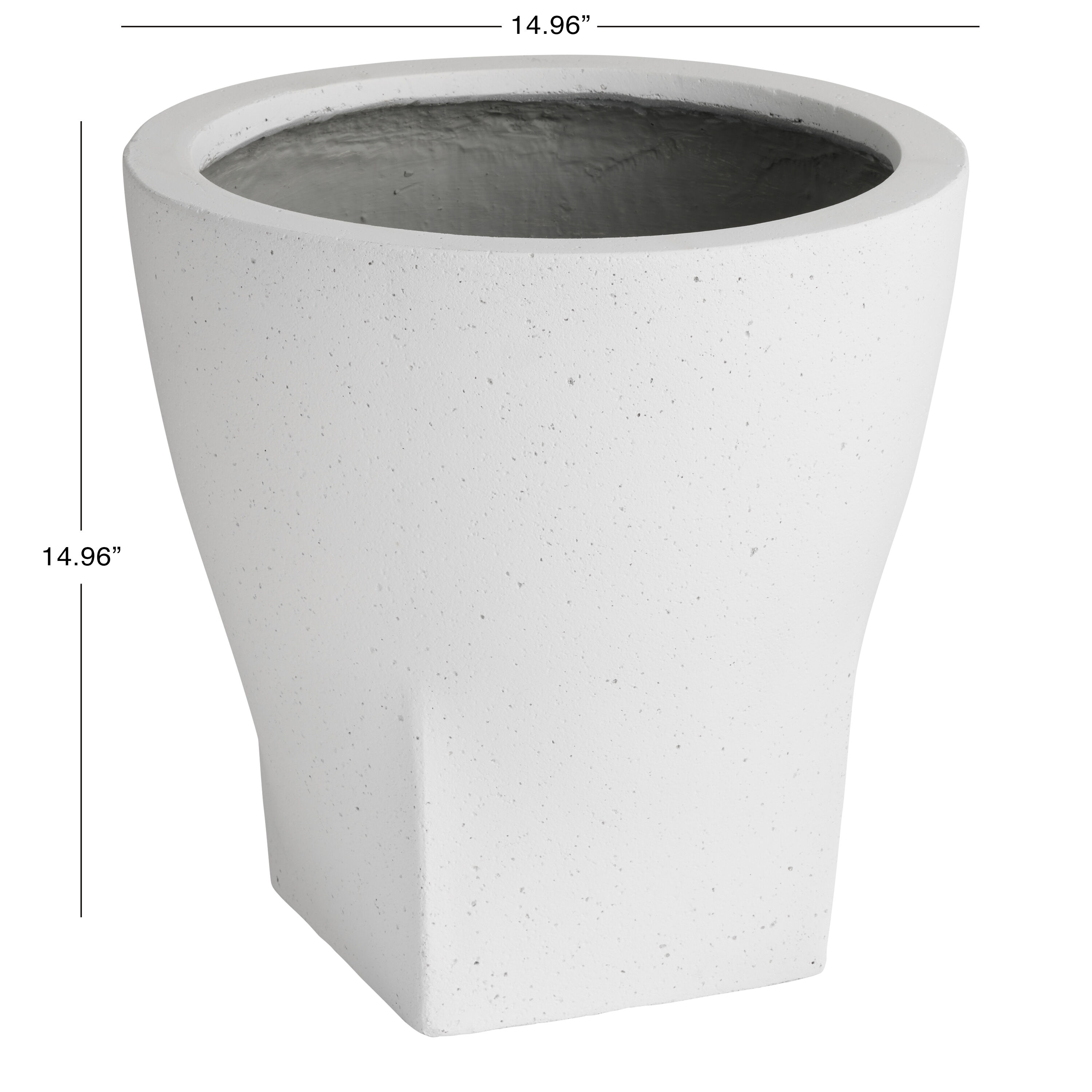 Milos Large White Textured Outdoor Planter image number 4