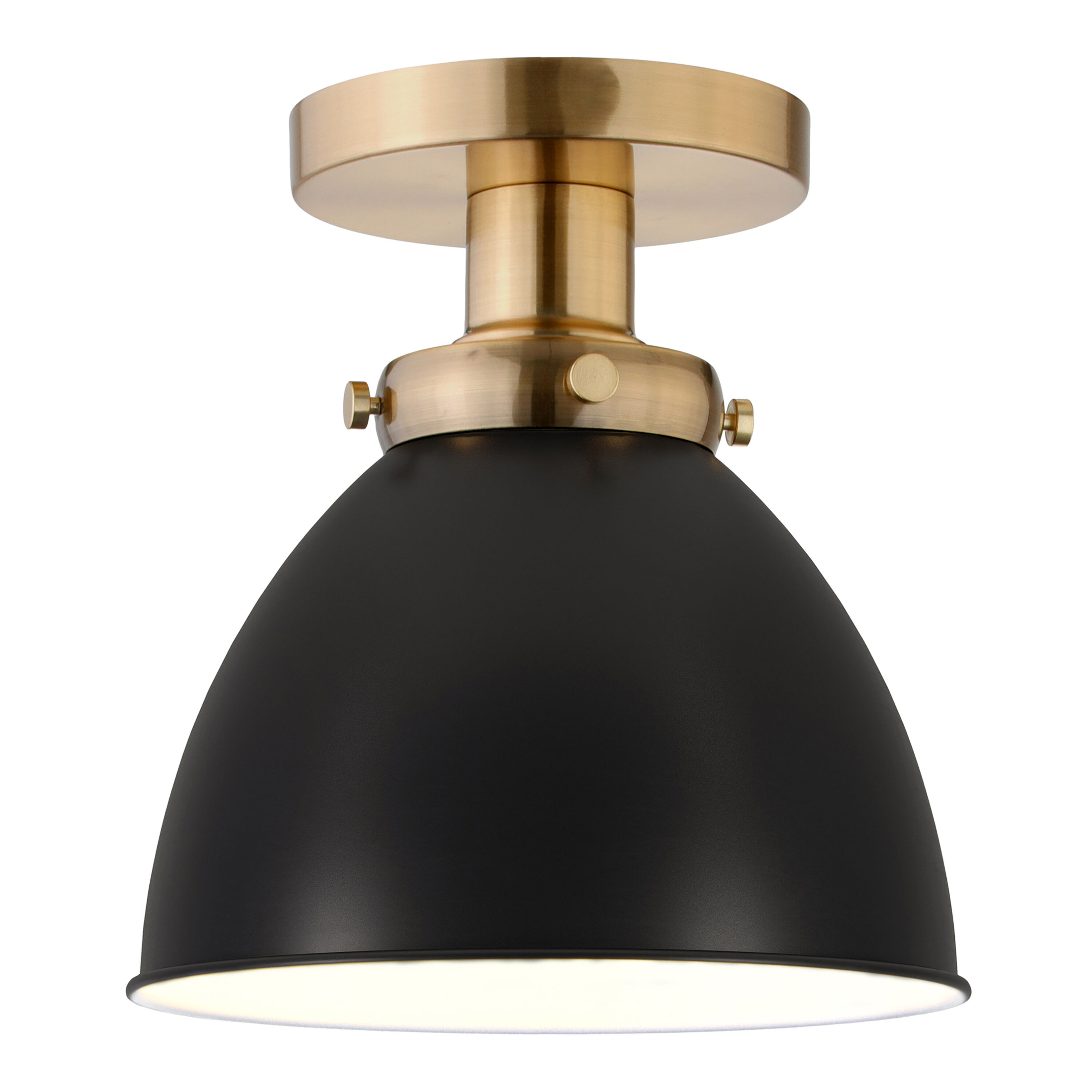 Inigo Metal Dome Semi Flush Mount Ceiling Light image number 2