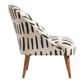 Noemi Charcoal Gray And Ivory Dash Print Chair image number 4