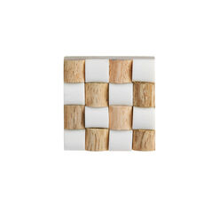 Wood and Resin Checkered Knobs 2 Pack