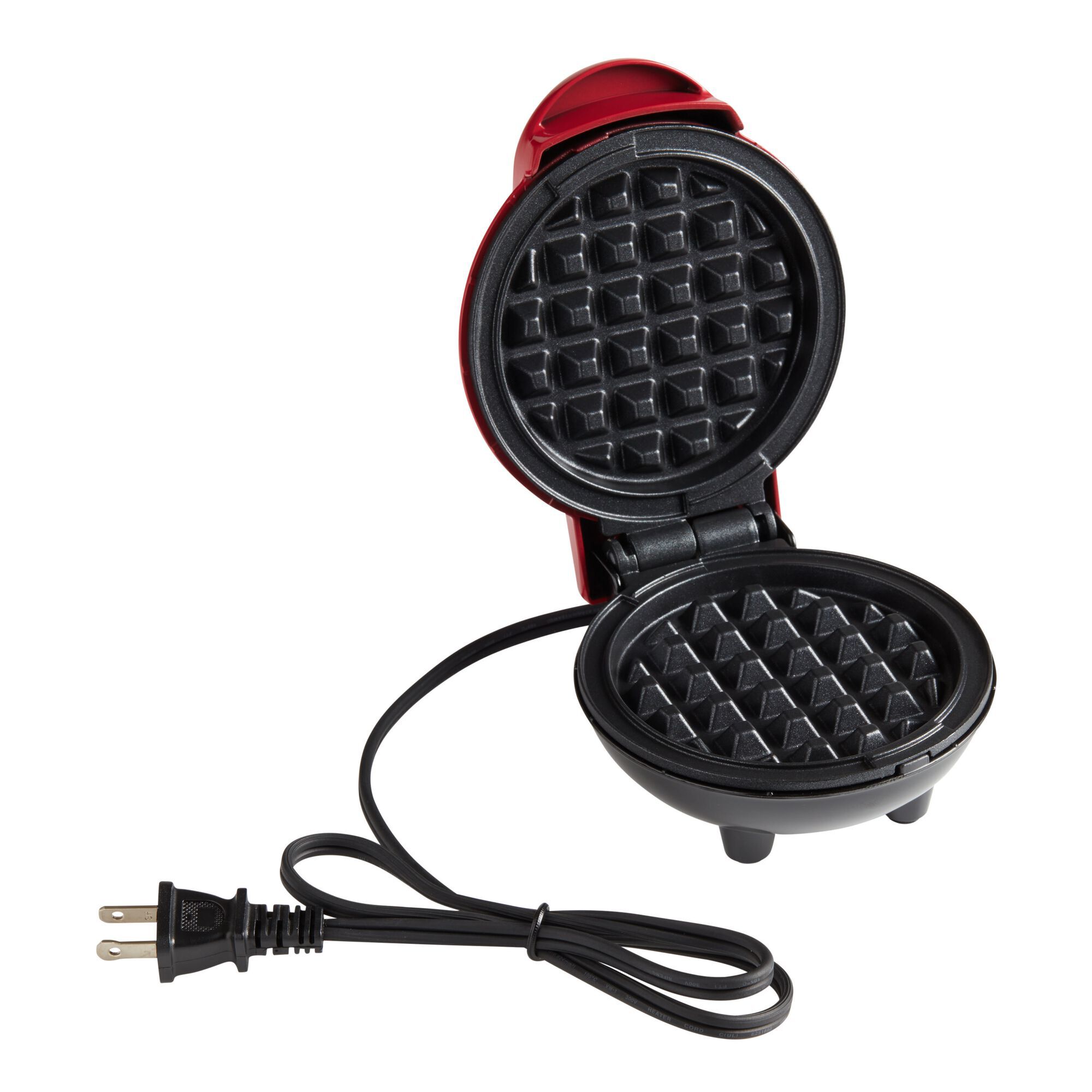 Dash Red Mini Nonstick Waffle Maker image number 2