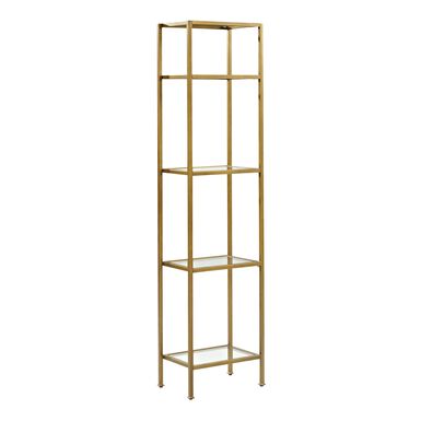 Milayan Metal and Glass Etagere Shelf Milayan Metal and Glass Etagere Shelf