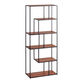 Quintin Wood and Black Metal Modern Bookshelf Collection image number 2