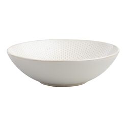 Avery Large White Textured Bowl