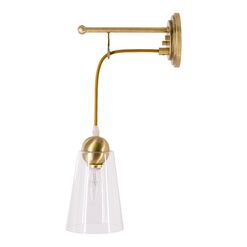 Seaham Gold and Glass Dome Wall Sconce