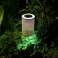 Fabric Floral Cylinder Solar LED Lantern image number 1