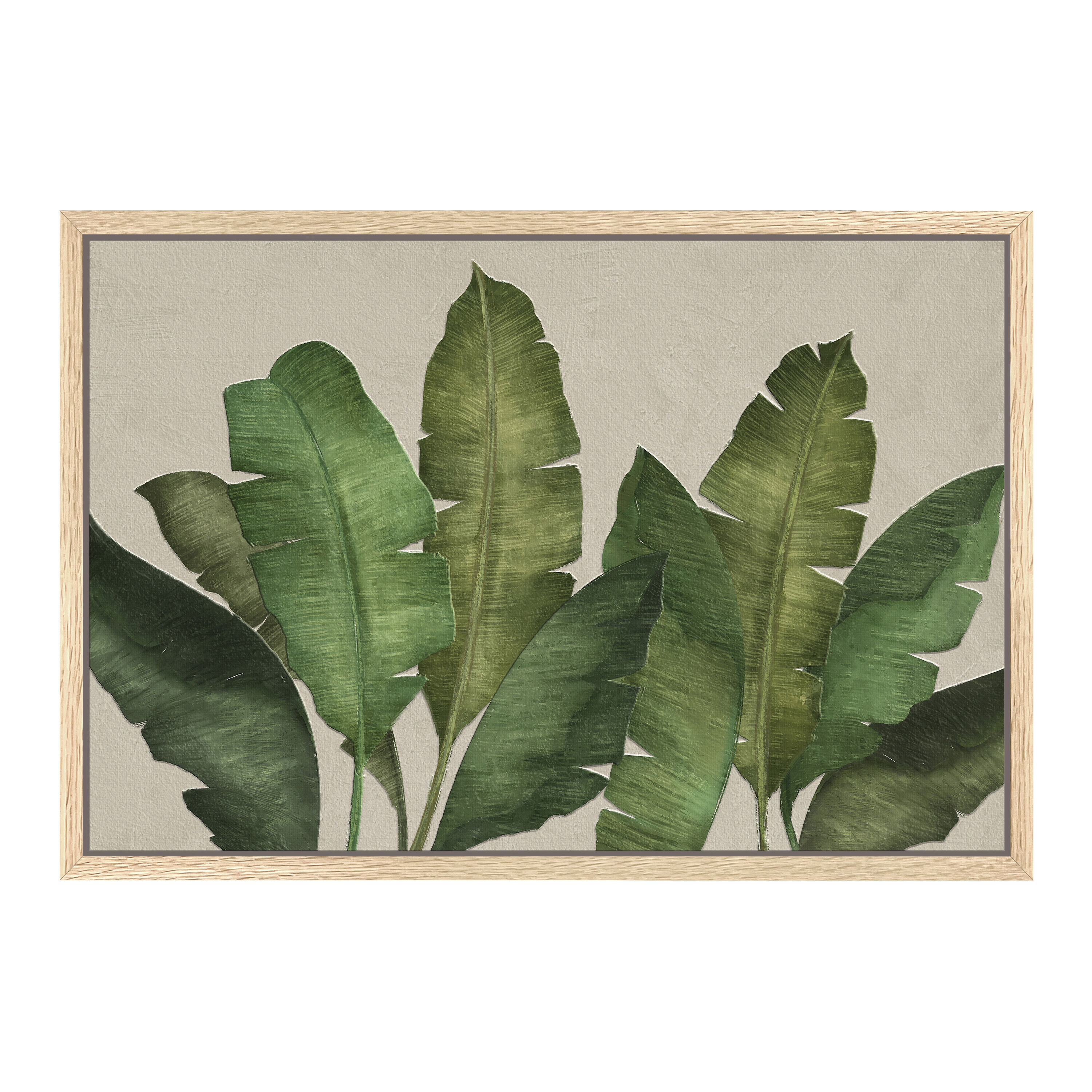 Banana Leaf by Diki Dorr Diep Framed Canvas Wall Art