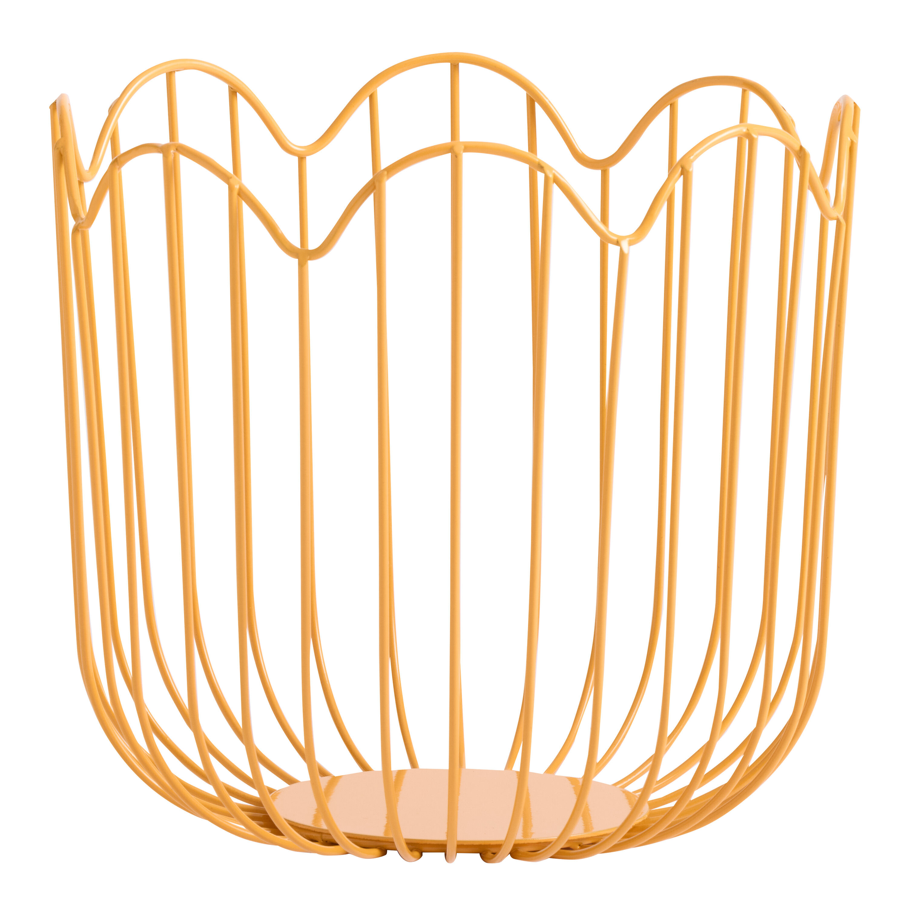 Small Orange Metal Wire Tulip Basket image number 0