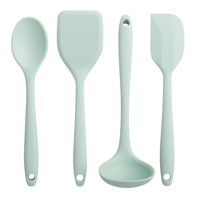 MegaChef Mint Green Silicone and Wood Cooking Utensils Set of 12 - BPA  Free, Hand Wash Recommended - Kitchen Tools - Green Utensil Set in the  Kitchen Tools department at