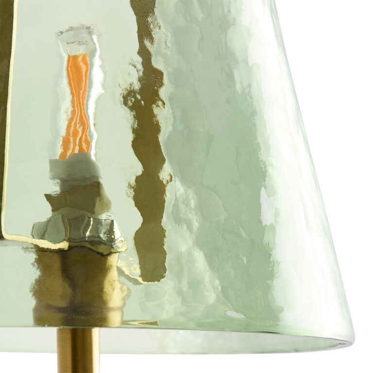 Becca Glass and Brass Metal Textured Wall Sconce image number 4