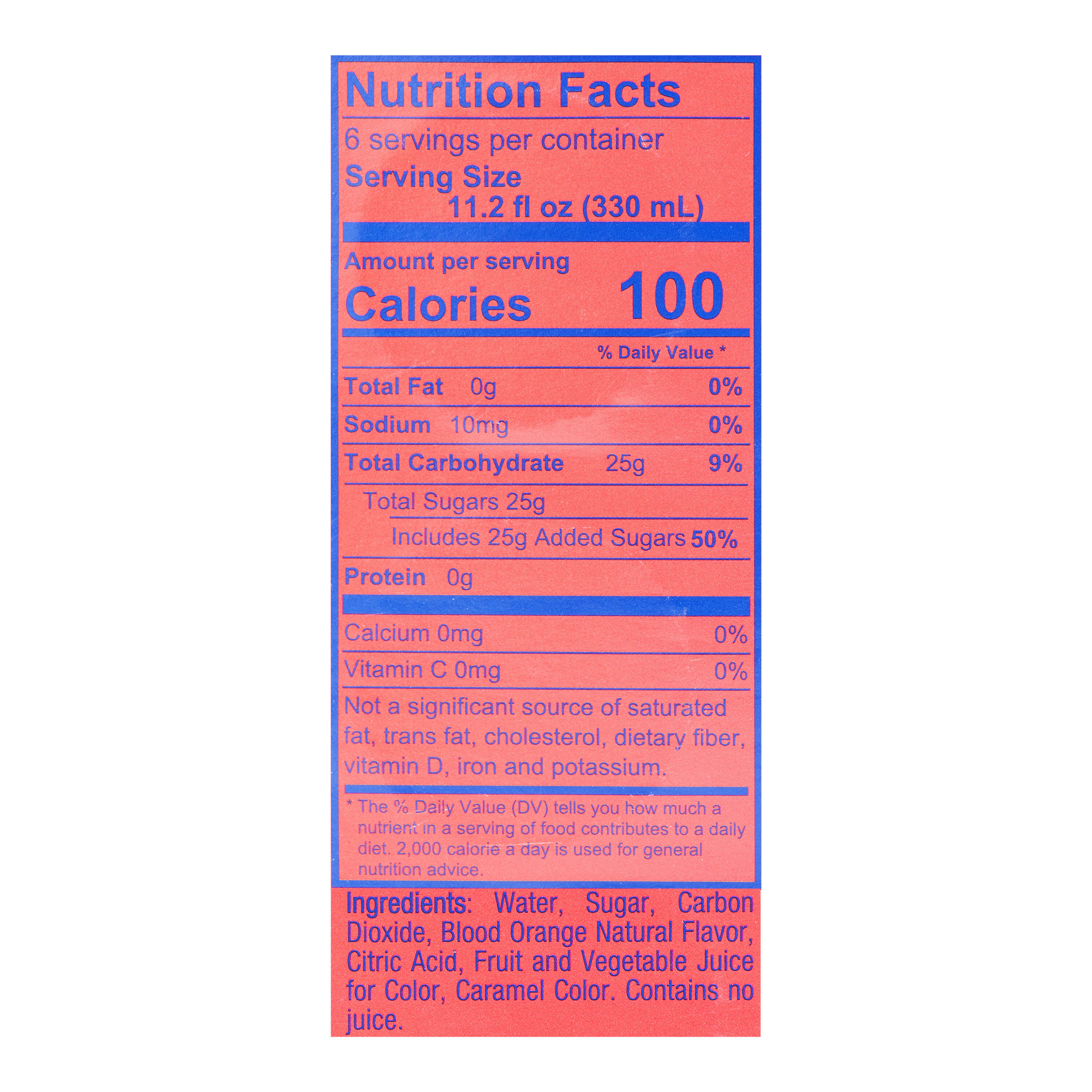 Lorina Sparkling Blood Orange Beverage 6 Pack