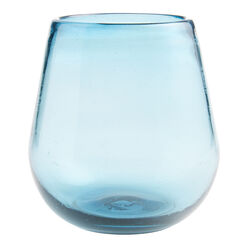 Sonora Teal Handcrafted Stemless Wine Glass