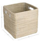 Adira White and Natural Seagrass Utility Basket Cube image number 3