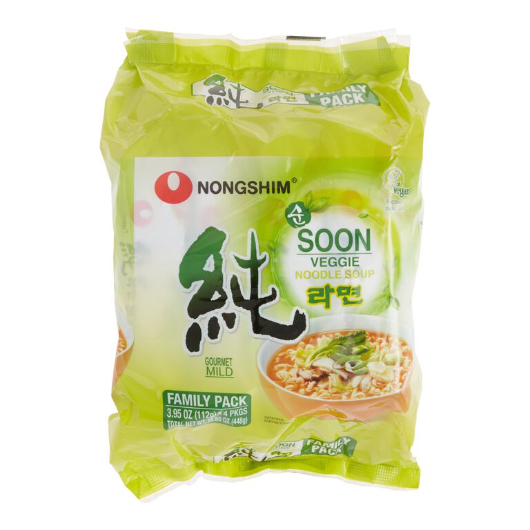 Nongshim Soon Veggie Noodle Soup 4 Pack image number 1