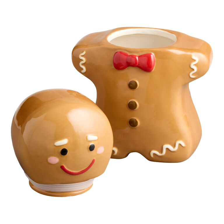 Gingerbread Man Hand Painted Figural Cookie Jar image number 3