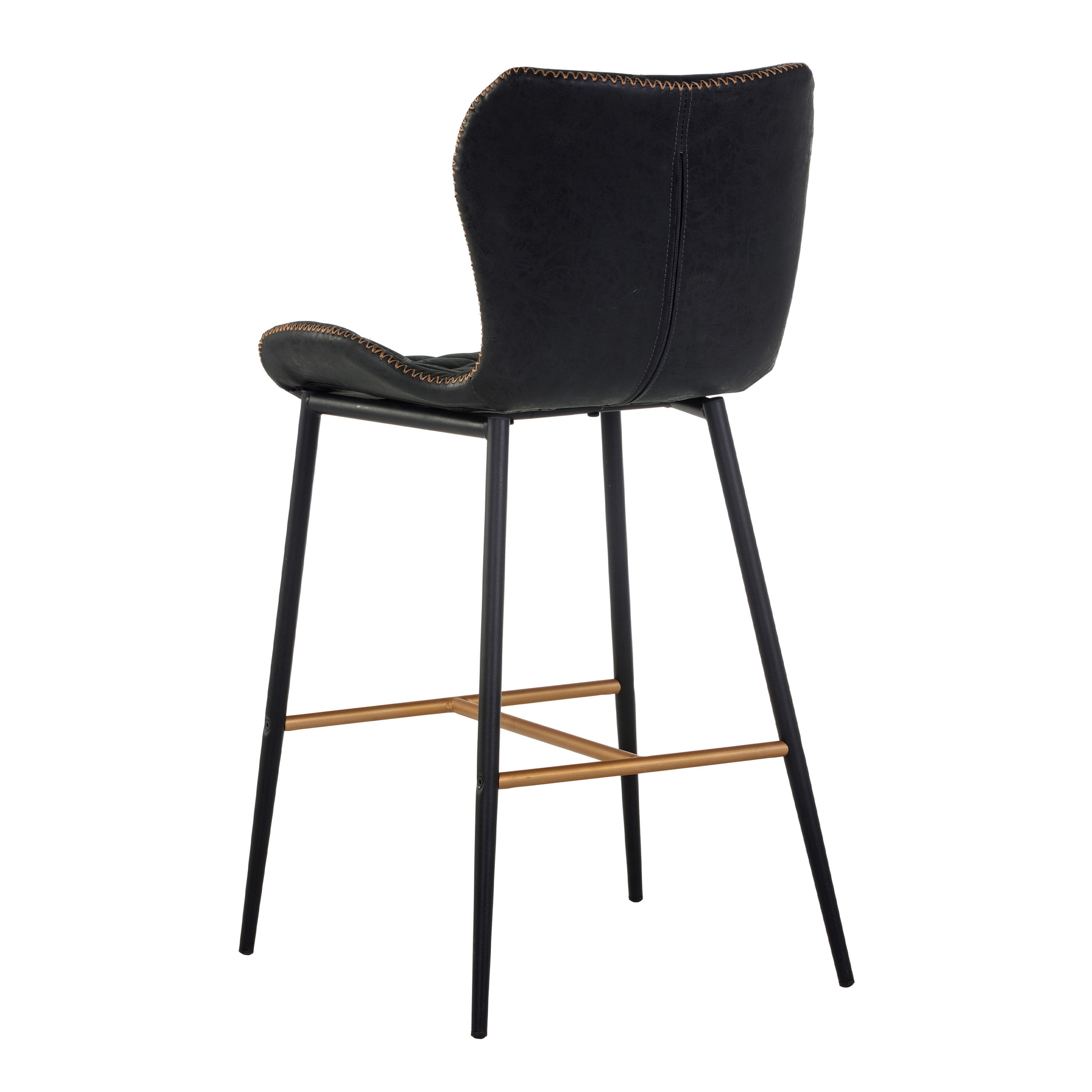 Bonita Faux Leather Diamond Tufted Counter Stool 2 Piece Set image number 2