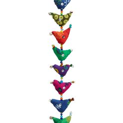 Multicolor Fabric Birds Hanging Decor