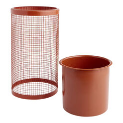 Metal Planter With Mesh Stand