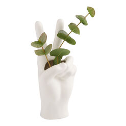 Ceramic Hand Figural Vase