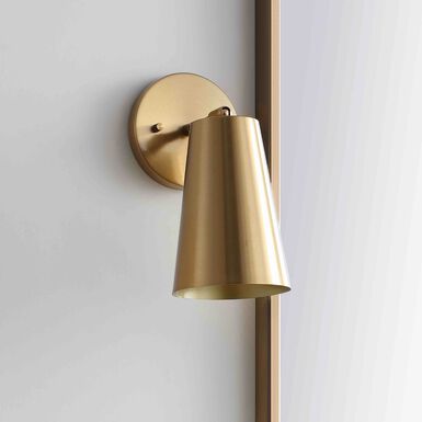 Leonardo Gold Metal Adjustable Wall Sconce Leonardo Gold Metal Adjustable Wall Sconce