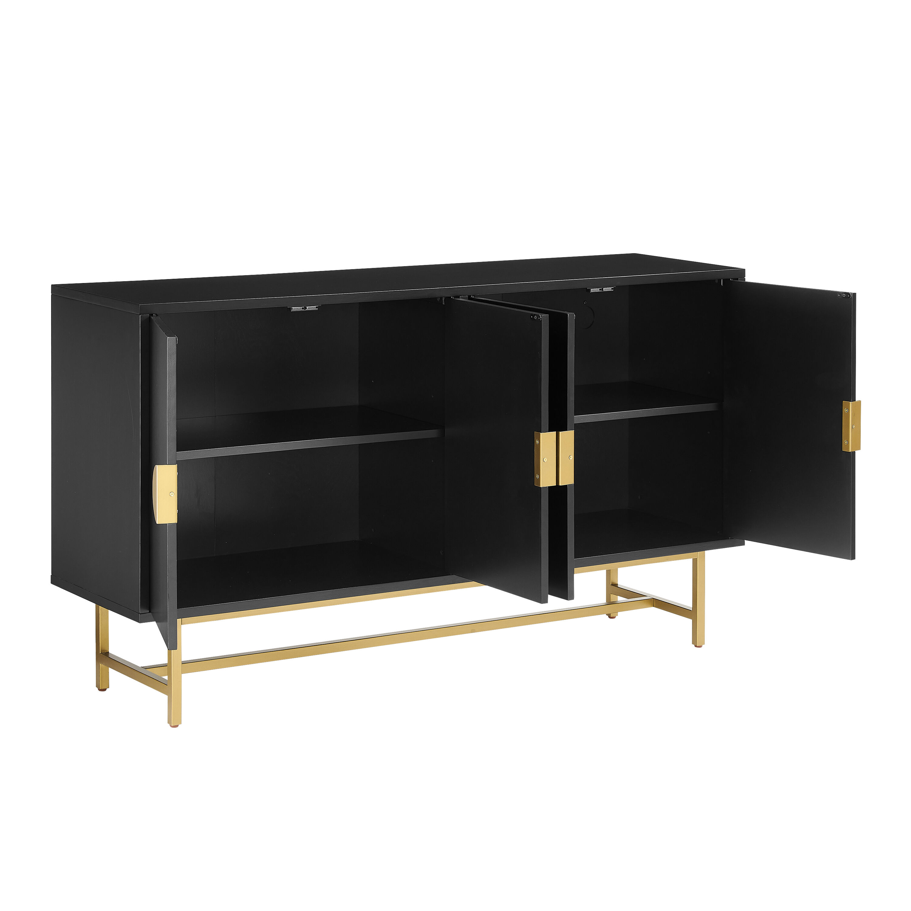 Blair Wood and Gold Metal Sideboard - World Market