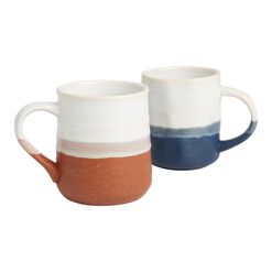 Cream Ombre Reactive Glaze Organic Ceramic Mug