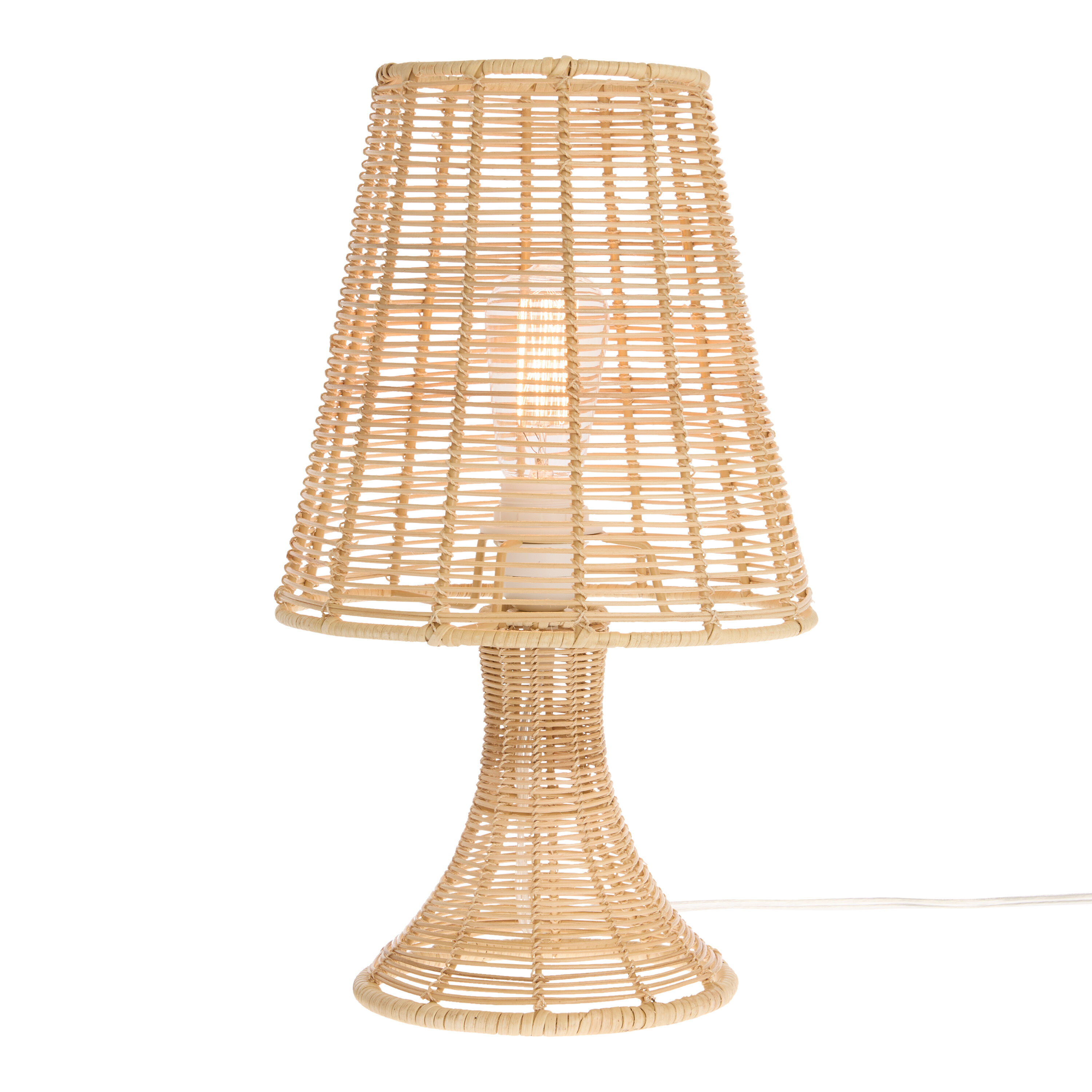 Natural Rattan Tapered Open Weave Table Lamp by World Market