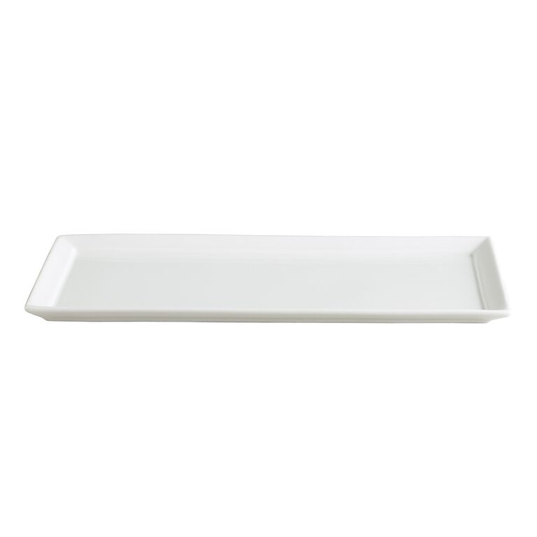Rectangular White Porcelain Tasting Plate Set Of 4 - World Market