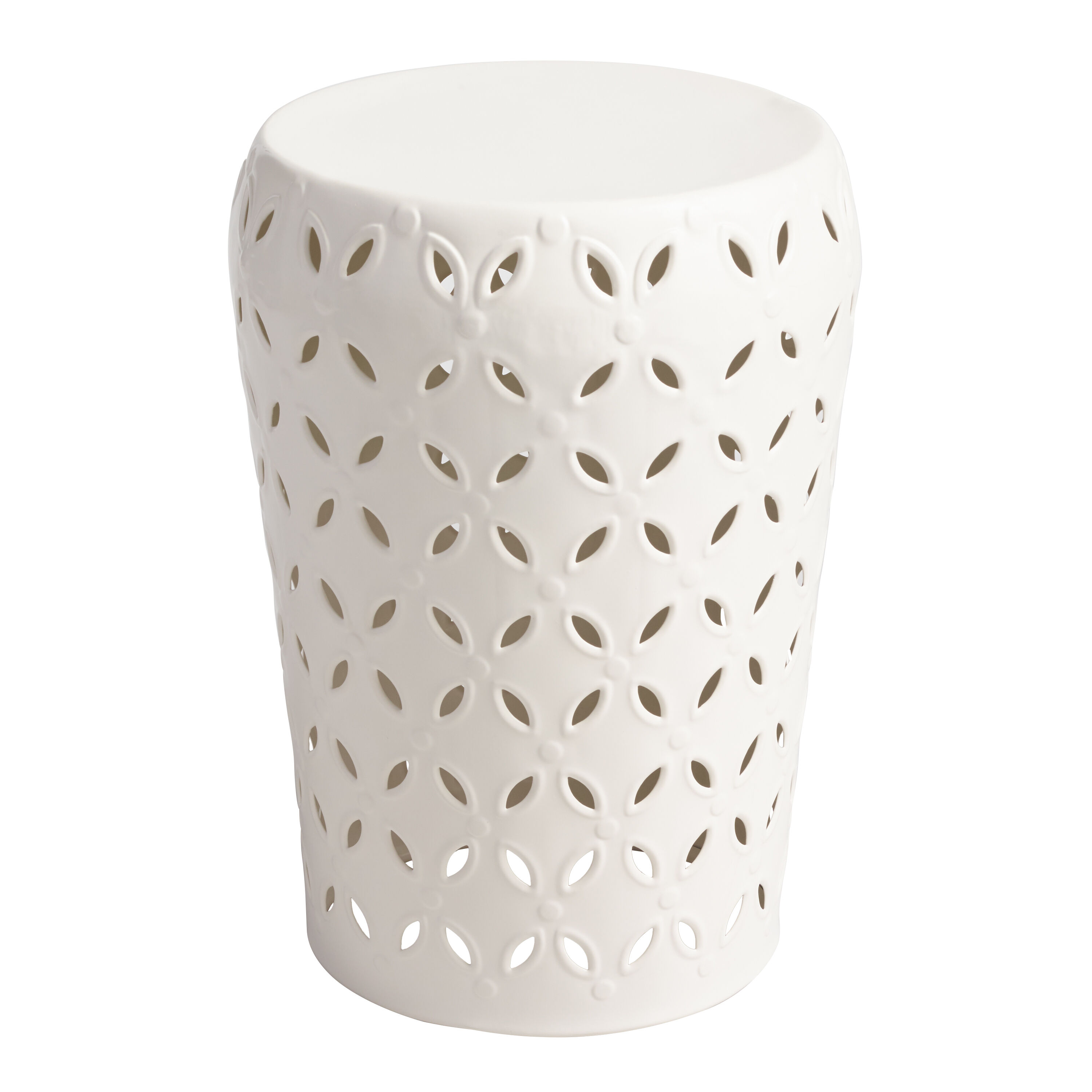 Lili Punched Metal Outdoor Accent Stool World Market