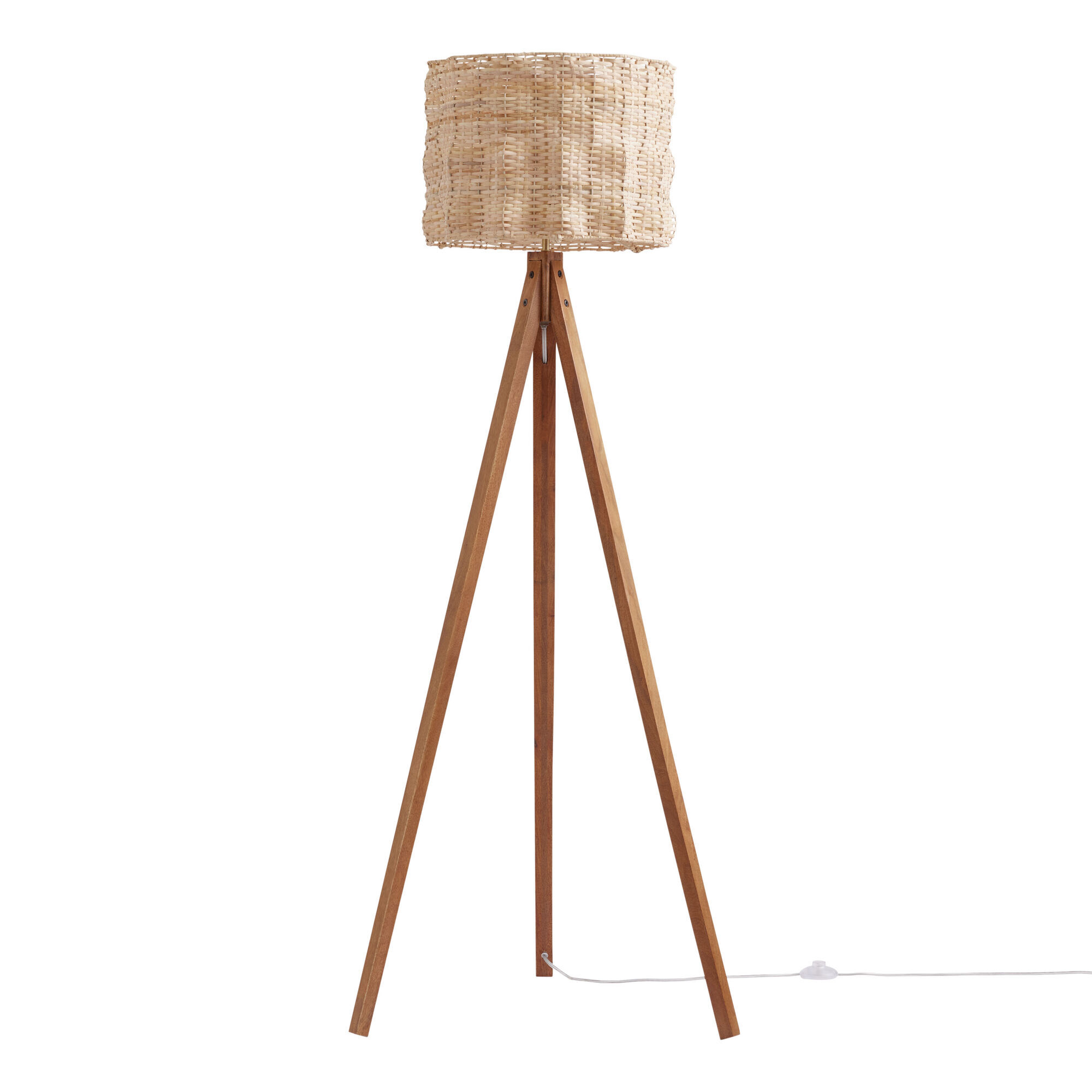 Rattan diamond tripod floor lamp discount