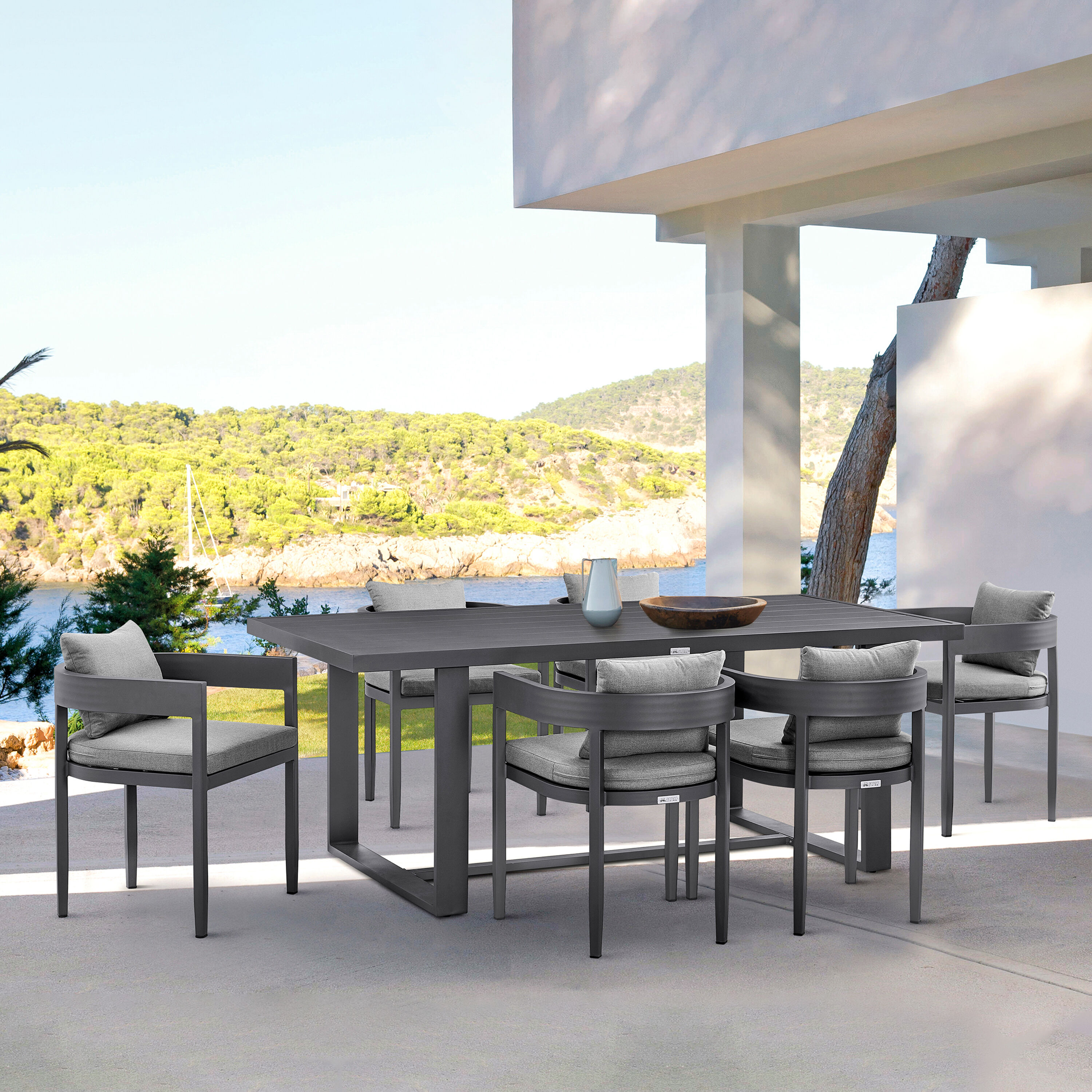 Oval wood lira 7 piece folding outdoor dining set new arrivals