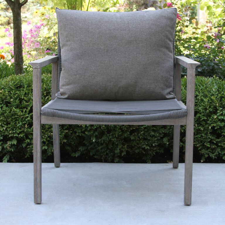 Loft Gray Rope Outdoor Patio Lounge Chair Set of 2 by World Market