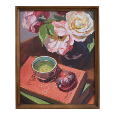 Roses, Books and Tea by Heather Ihn Martin Framed Wall Art Roses, Books and Tea by Heather Ihn Martin Framed Wall Art