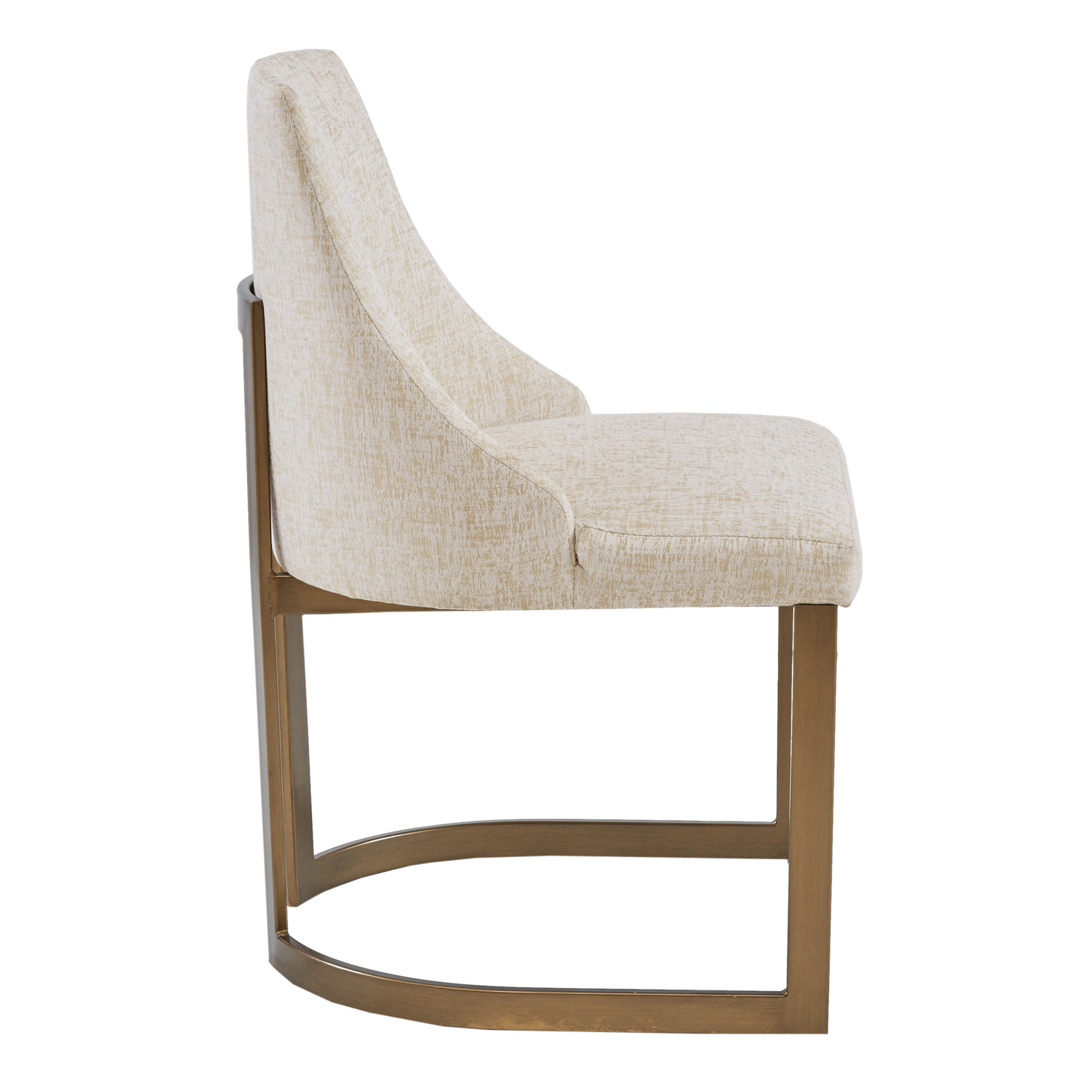 Betty Antique Gold Base Upholstered Dining Chair Set Of 2 image number 3