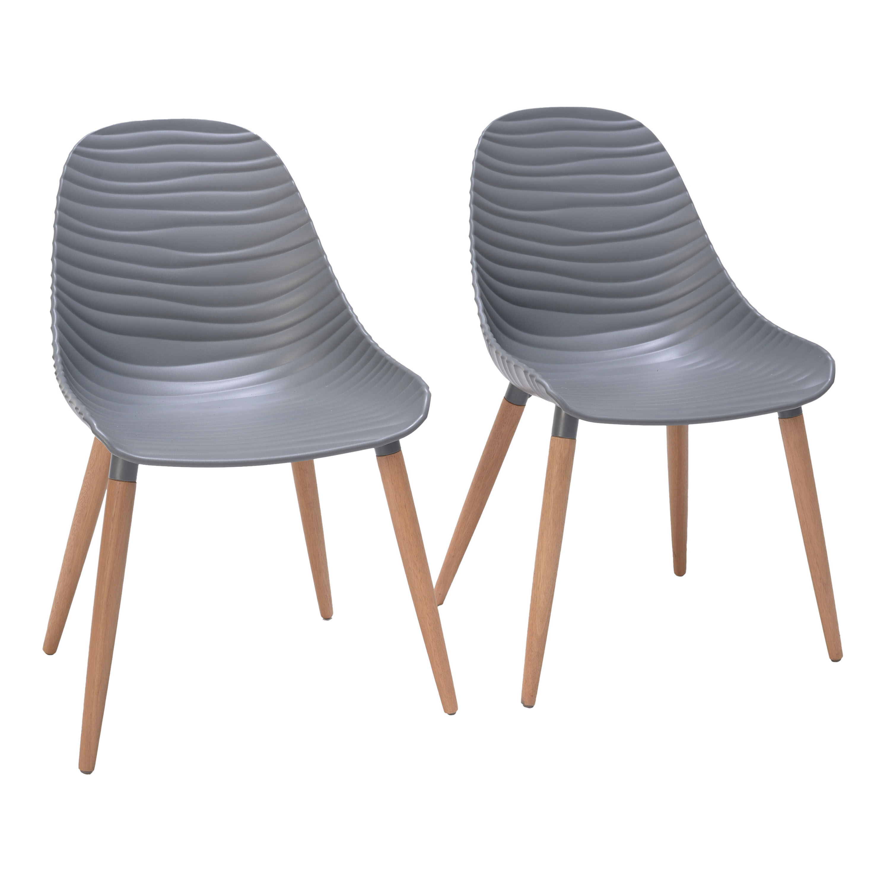 Edison Molded Resin Outdoor Dining Chair 2 Piece Set
