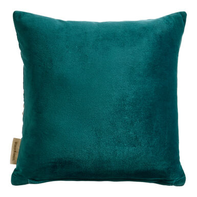 Dark Teal Velvet Winter Foxes Embroidered Throw Pillow Dark Teal Velvet Winter Foxes Embroidered Throw Pillow