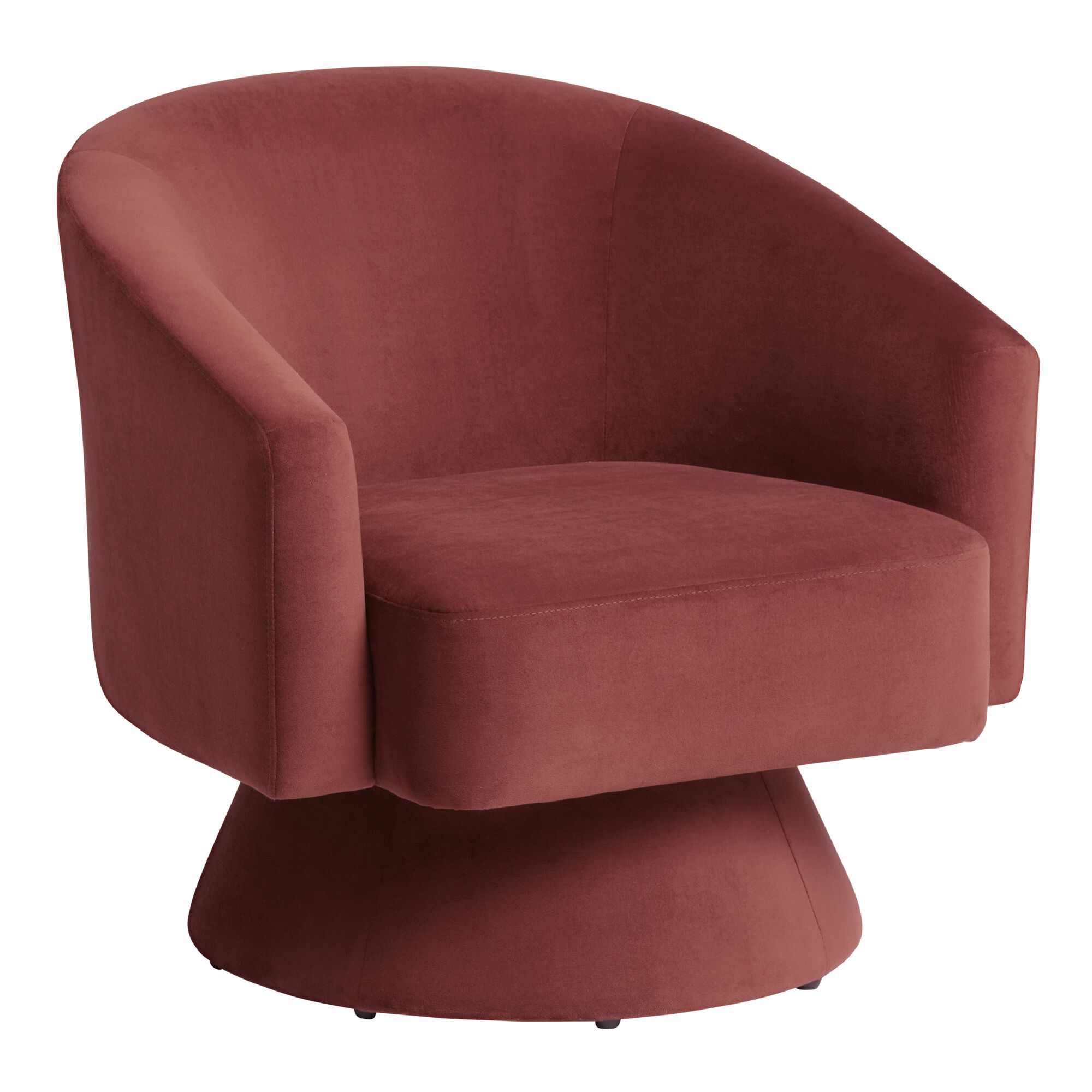 Abbey Velvet Upholstered Swivel Chair World Market