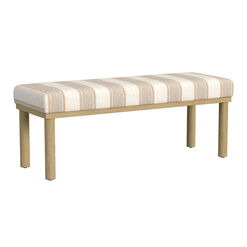 Drover Natural Exposed Wood Scandi Upholstered Bench