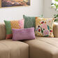 Spring Botanical Embroidered Beaded Throw Pillow image number 1