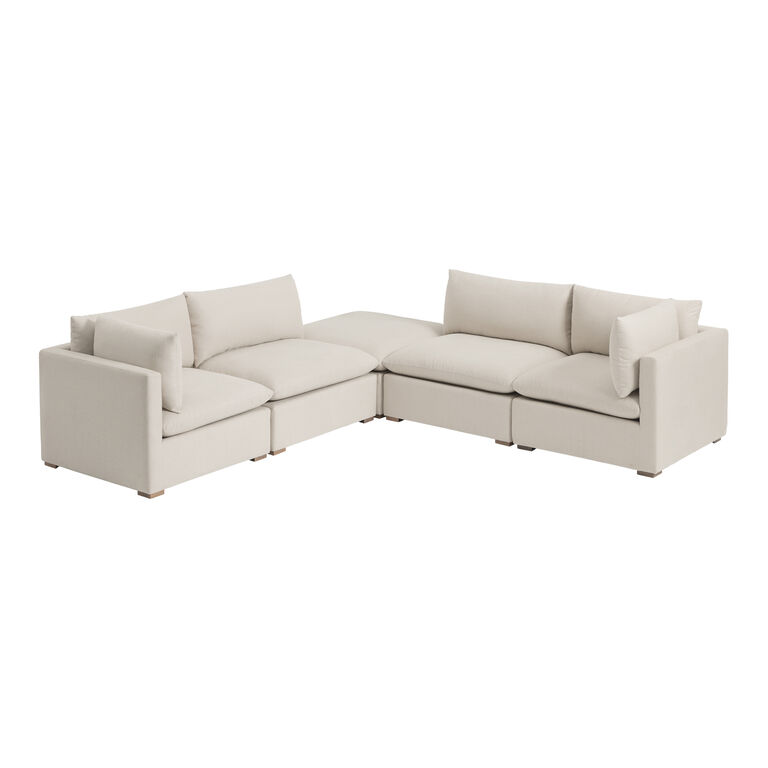 Weston Pillow Top 5 Piece Corner Modular Sectional Sofa image number 2