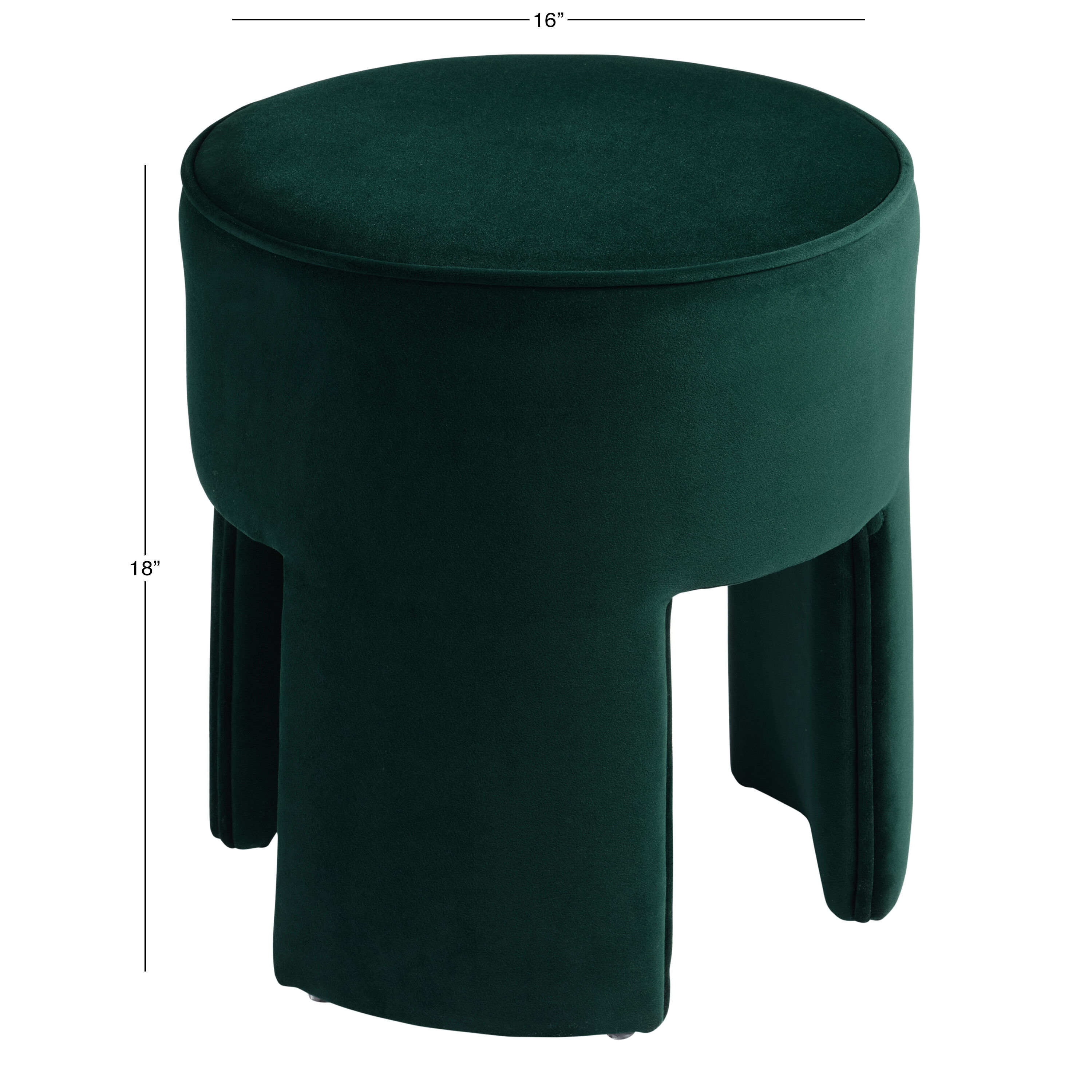 Floris Velvet Tri Leg Upholstered Stool - World Market