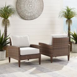 Capella All Weather Wicker Outdoor Armchair Set of 2